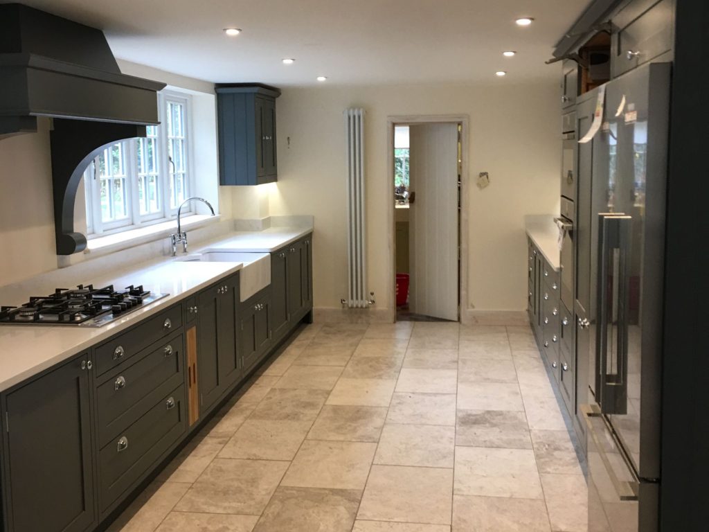 Kitchen with Buckingham black kitchen doors