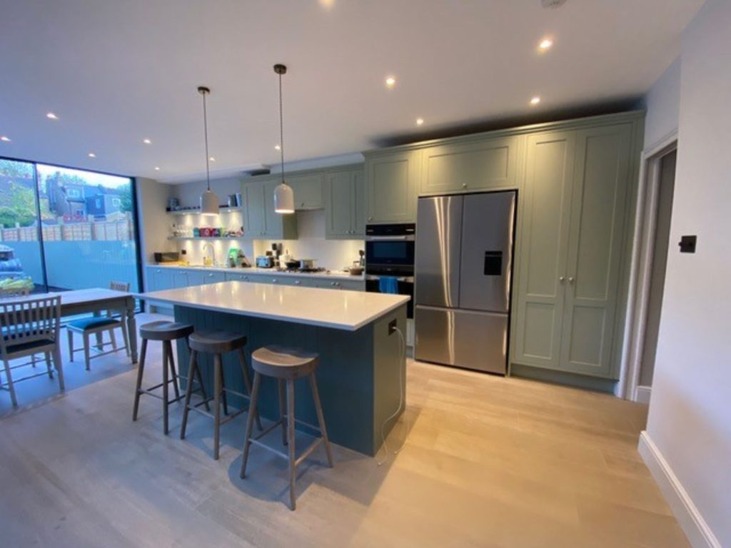 Hastings green kitchen doors