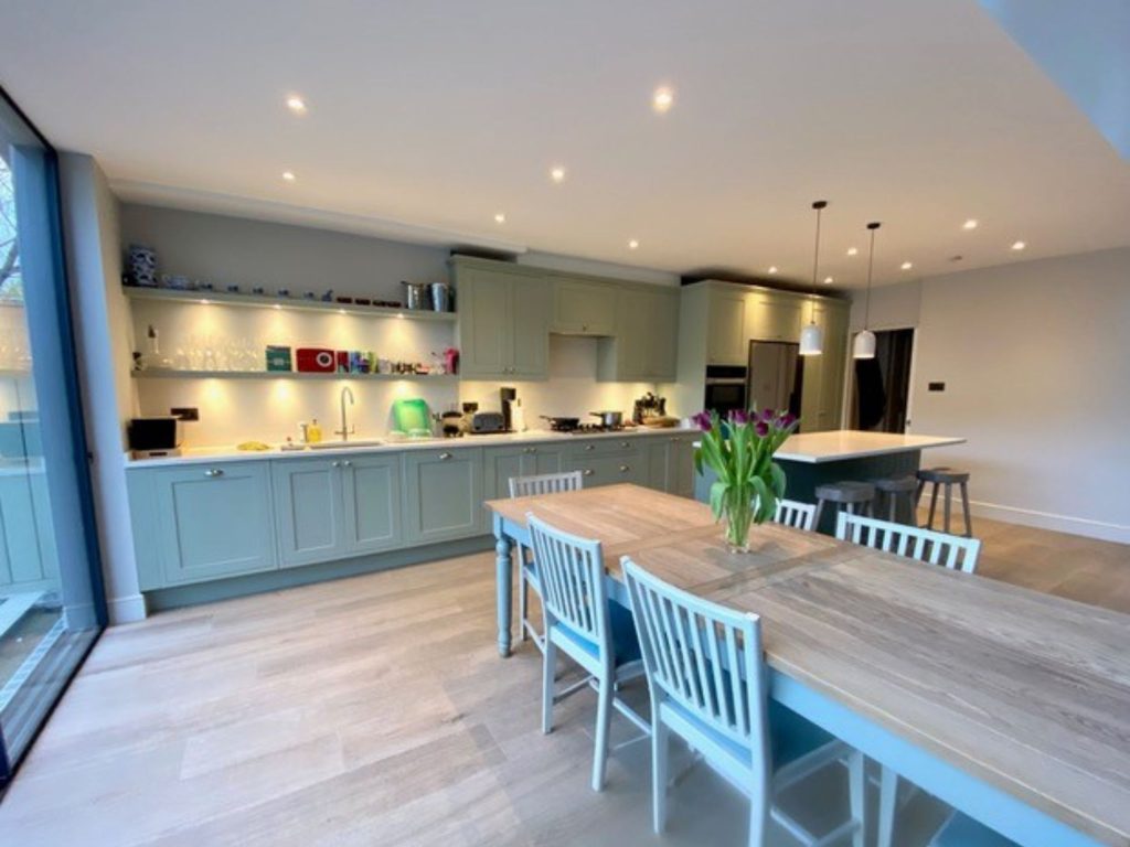 Kitchen with Hastings Green kitchen doors