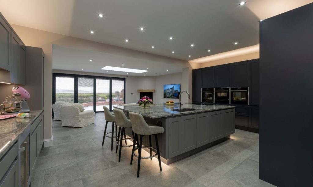 kitchen with Melissa grey kitchen doors