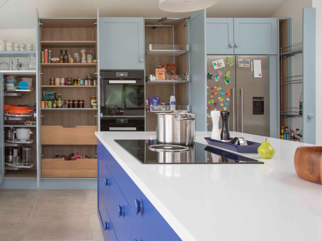 Theodora blue kitchen doors